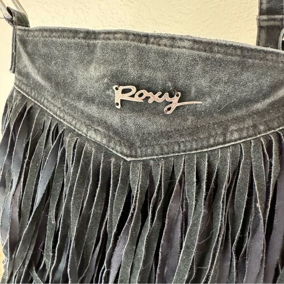 Roxy Black Fringe Crossbody Bag - Boho Style - Picture 2 of 10